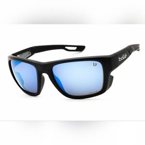 NWT, Bollé AIRDRIFT Matte Black Sunglasses with Blue Lenses, Size58X18X130.